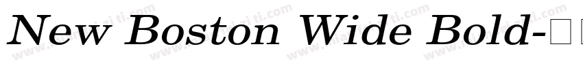 New Boston Wide Bold字体转换